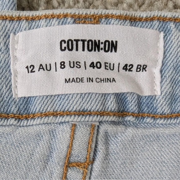 Cotton On Original Flare Jeans‎ Women's 8 Light Wash High Rise Denim Retro Boho - Picture 5 of 12